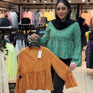 شومیز طرحدار چین دار